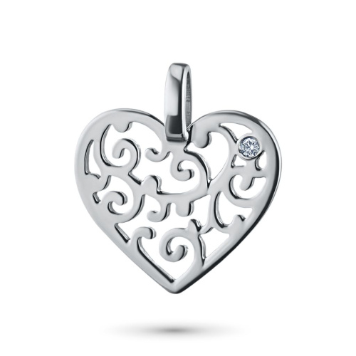 Подвеска из белого золота с бриллиантом э0901пд07174400