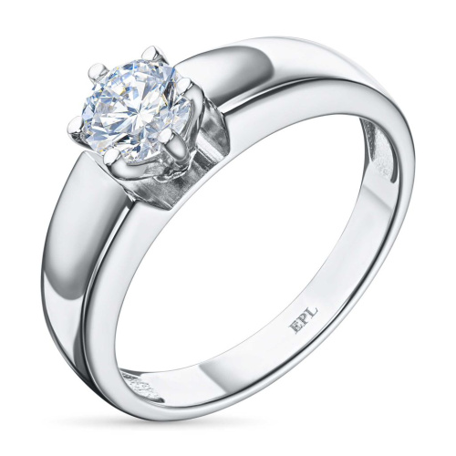 Классическое кольцо из белого золота э0912кц04082400_white