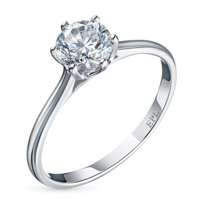 Кольцо из белого золота с бриллиантом э0901кц07200752