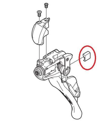 Клавиша рычага переключения Weliteco для пистолетов Shimano Y05U00100 и Y05T00140 (левый)