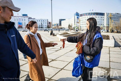 Символ подвига: в Якутии стартовала всероссийская акция «Георгиевская лента» / Мария Архипова   Республика Саха (Якутия)