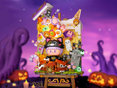 4116_MK Конструктор Волшебный чёрный кот