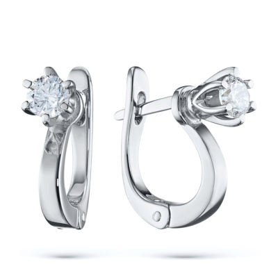 Серьги из белого золота с бриллиантами э0901сг05091100