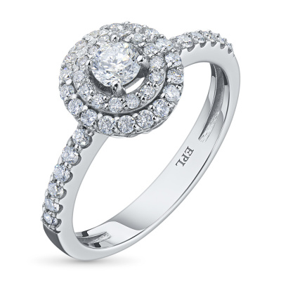 Кольцо из белого золота с бриллиантами э0901кц08184800