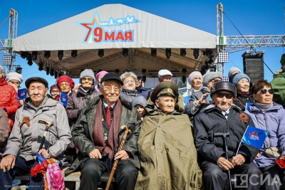 В Якутске состоялся торжественный митинг, посвященный 78-летию Великой Победы / Анастасия Филиппова Якутск Якутск Республика Саха (Якутия)