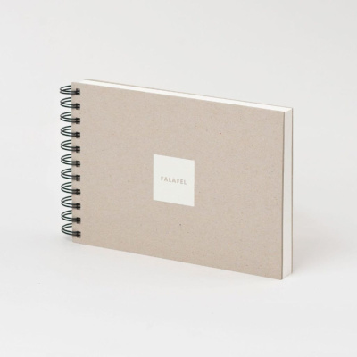 Скетчбук FALAFEL BOOKS А5 S5 Grey Whitepaper, 160 гр, 62 л.