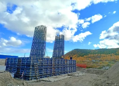 На стройплощадке Ленского моста приступили к устройству ростверка первых опор / ЯСИА   Республика Саха (Якутия)