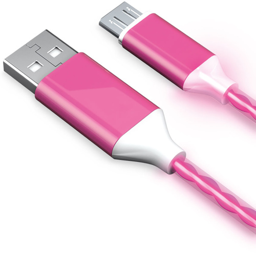 Кабель Akai CE-451 USB to microUSB 1m Pink