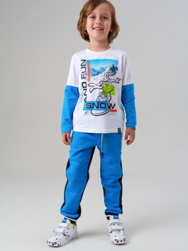 Фуфайка трикотажная для мальчиков (футболка с длинными рукавами)