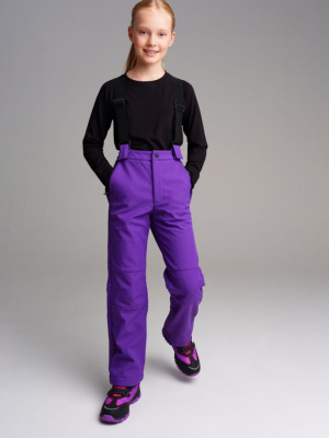Брюки текстильные с полиуретановым покрытием для девочек
