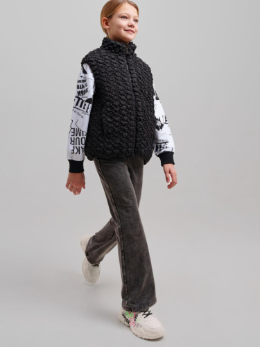 Жилет текстильный с полиуретановым покрытием для девочек