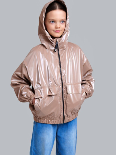 Куртка текстильная с полиуретановым покрытием для девочек (ветровка)