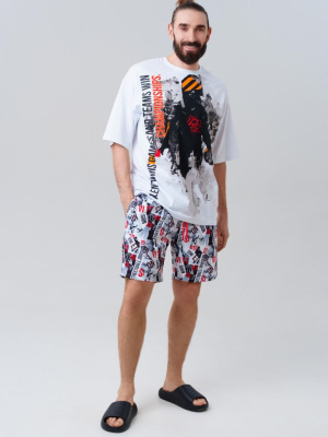 Шорты текстильные плавательные для мужчин, длинные