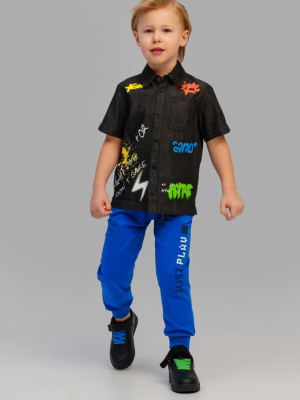 Сорочка текстильная джинсовая для мальчиков