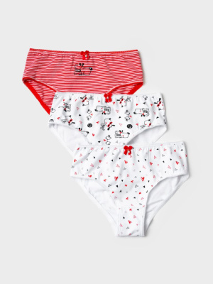 Трусы трикотажные для девочек, 3 шт в комплекте