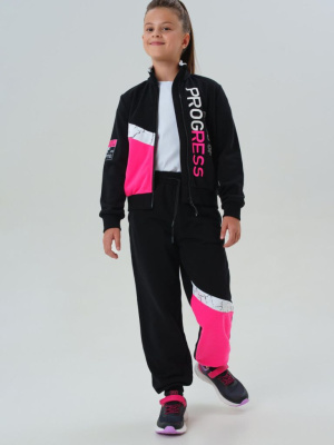 Комплект трикотажный для девочек: толстовка, брюки