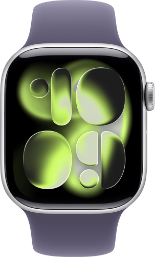 Часы Watch Series 11 GPS 42мм Silver aluminium+ремешок Sport Band purple fog (ML)