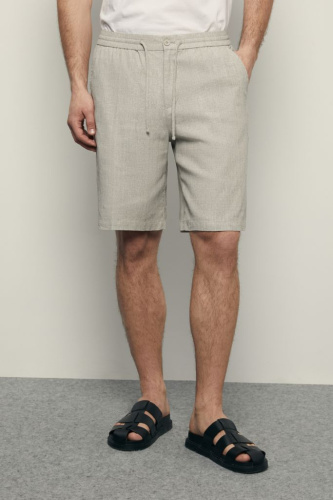 Шорты на резинке с добавлением льна
