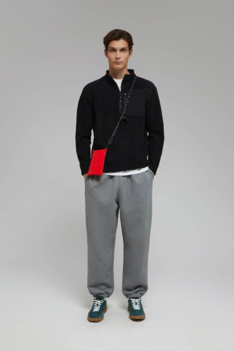 Толстовка-поло с накладным карманом