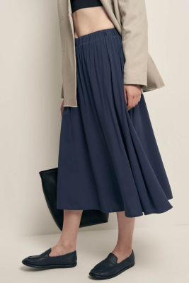 Юбка миди А-силуэта на резинке