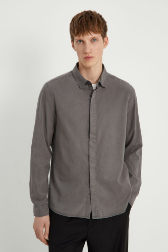 Рубашка из тенселя полуприлегающего силуэта