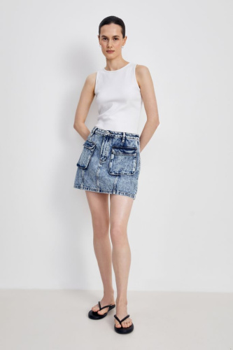 Джинсовая юбка мини