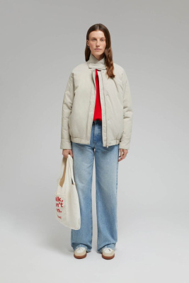 Утепленная куртка с отложным воротником