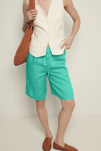 Шорты изо льна на резинке