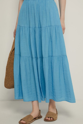 Юбка-макси А-силуэта на резинке