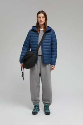 Стеганый пуховик с натуральным пухом