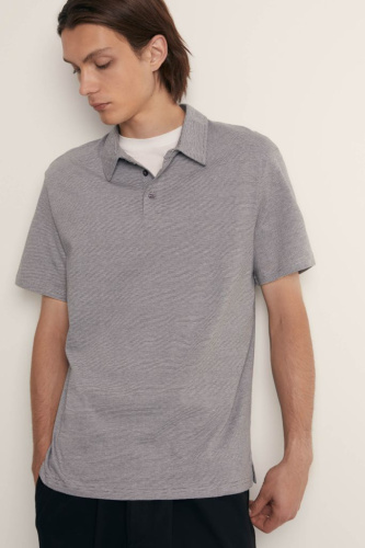 Поло прямого силуэта в полоску