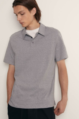 Поло прямого силуэта в полоску