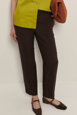 Брюки зауженного кроя с добавлением льна