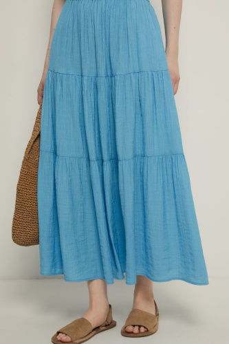 Юбка-макси А-силуэта на резинке