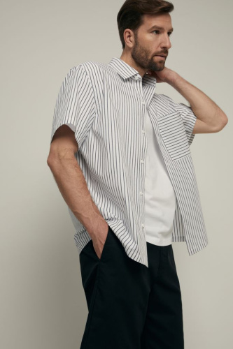 Рубашка с коротким рукавом свободного силуэта