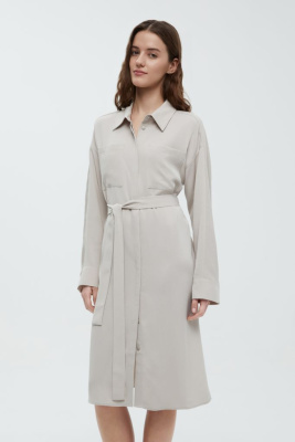 Платье сафари с нагрудными карманами и поясом