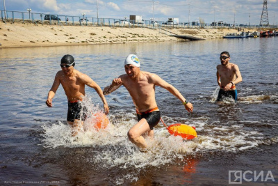 В Якутске состоялся традиционный заплыв в холодной воде / Мария Архипова Якутск Якутск Республика Саха (Якутия)