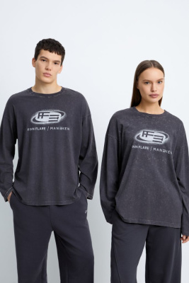 Лонгслив из хлопка с принтом из коллаборации с maneken