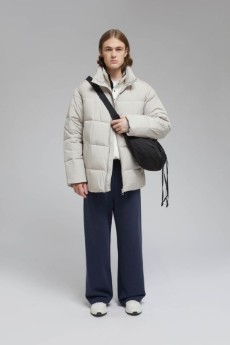 Утепленная куртка с воротником-стойкой