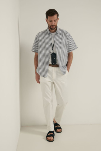 Рубашка с коротким рукавом в полоску