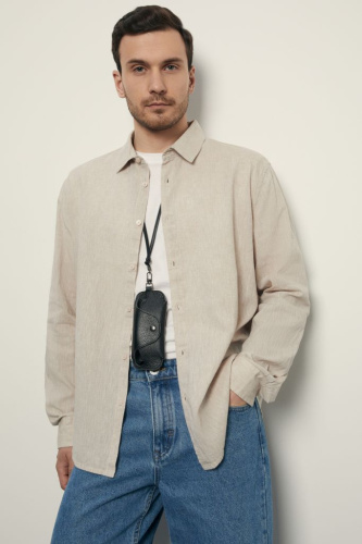 Рубашка из льна с длинным рукавом