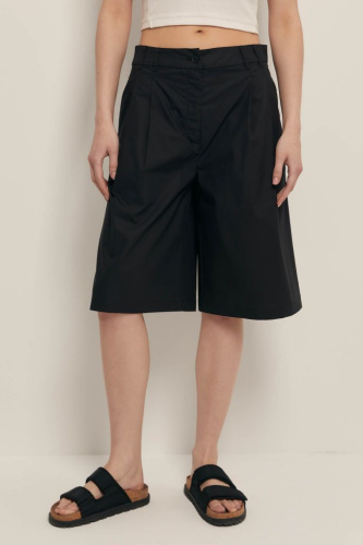 Шорты из хлопка со складками