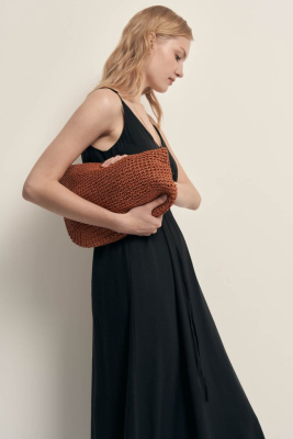 Сарафан макси льняной с вырезом на спине