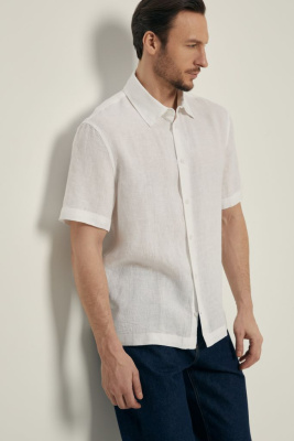 Рубашка изо льна с коротким рукавом