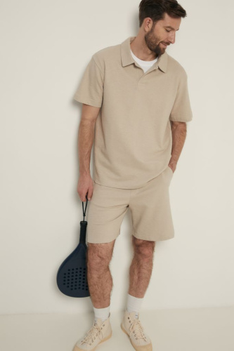 Поло из хлопка свободного силуэта