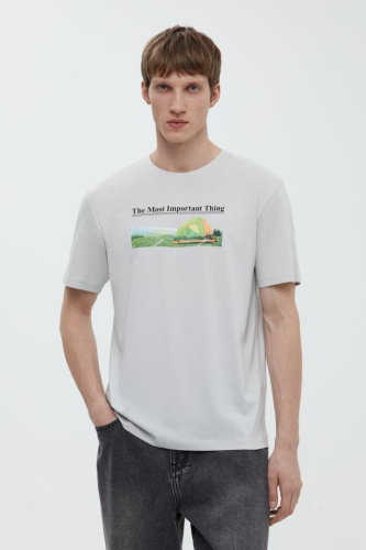 Футболка из хлопка с принтом