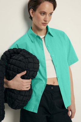 Рубашка с коротким рукавом из хлопка