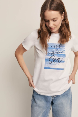 Футболка прямого кроя с принтом