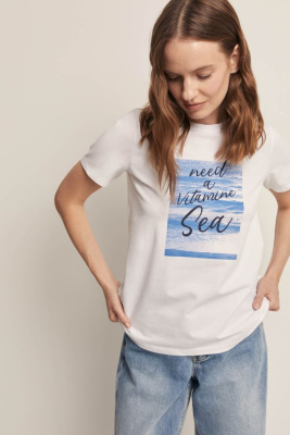 Футболка прямого кроя с принтом