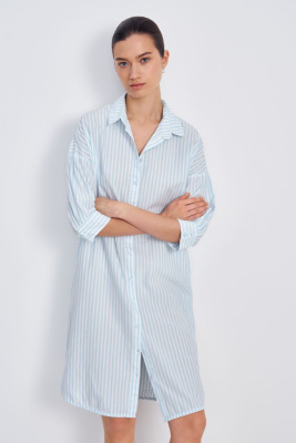 Платье-рубашка в полоску